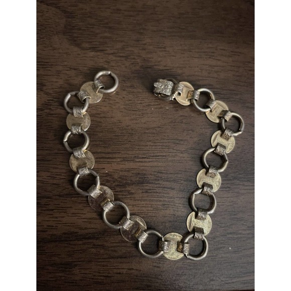 VINTAGE Silver Tone/Antique Flower Garden SARAH COV COVENTRY Link Bracelet - Picture 3 of 7